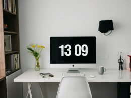 A clean workspace reflecting an effective remote work policy setup